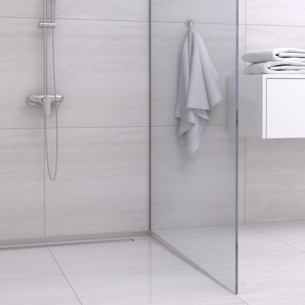 Listwa spadkowa podłogowa prawa 120 cm inox