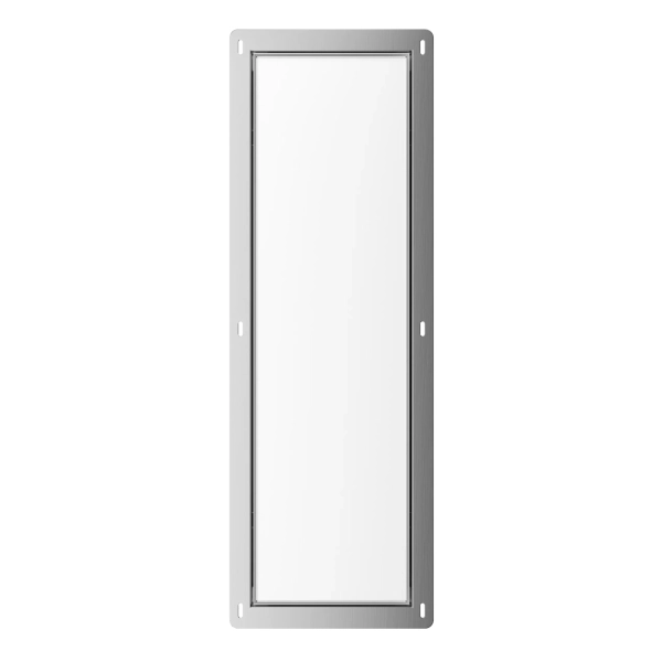 Schowek na szczotkę WC "L" LEWY Białe szkło 68,2 x 23,2 x 15 cm