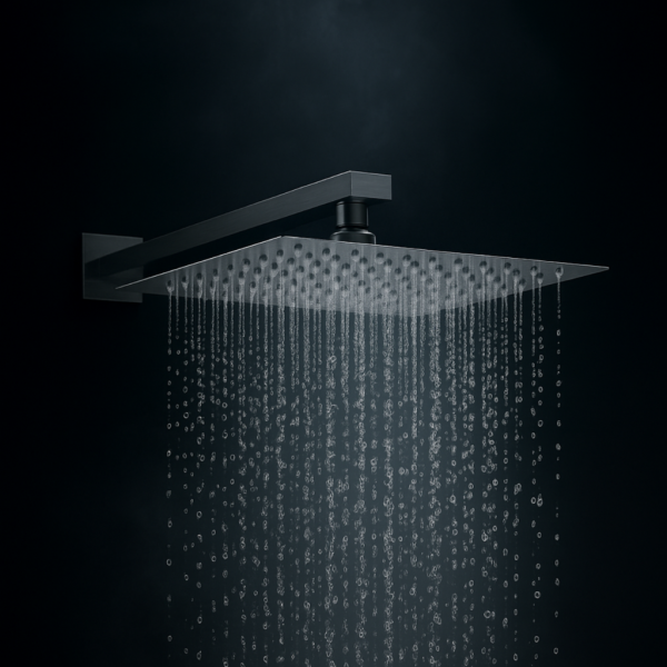 Deszczownica prysznicowa nowoczesny design stal nierdzewna CIEMNOSZARA KWADRATOWA