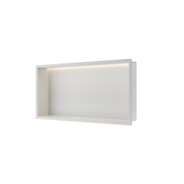 PÓŁKA WNĘKOWA Z OŚWIETLENIEM LED Z PODŚWIETLENIEM BIAŁY 30x60x10 cm