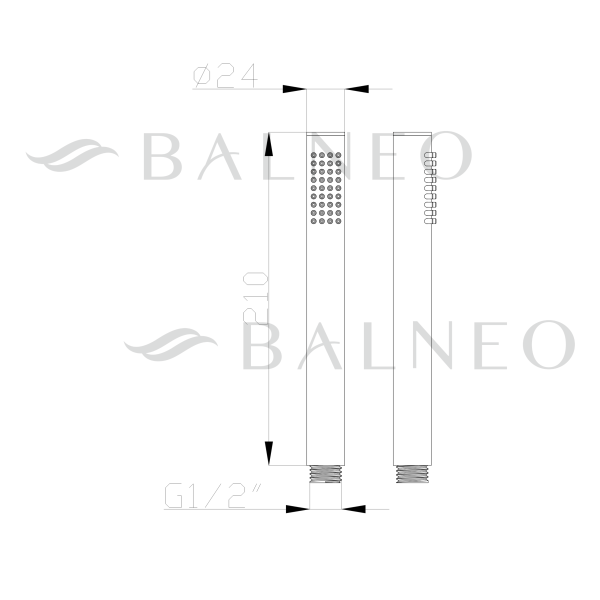Słuchawka prysznicowa okrągła INOX
