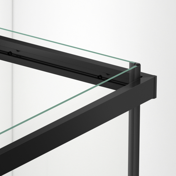 Kabina prysznicowa rozsuwana Rio - BLACK 100x100 cm