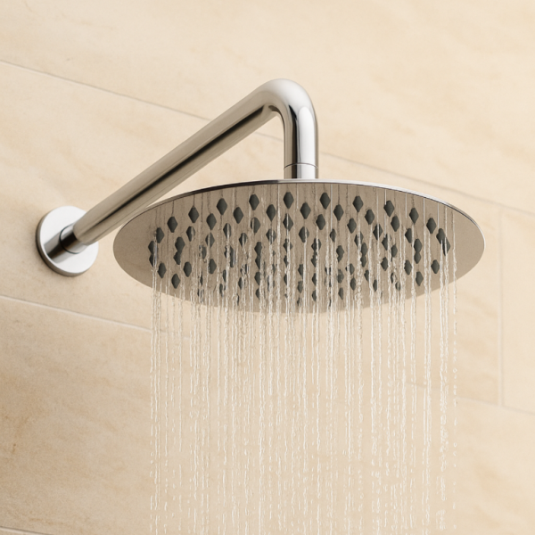 Deszczownica prysznicowa nowoczesny design stal nierdzewna CHROM OKRĄGŁA