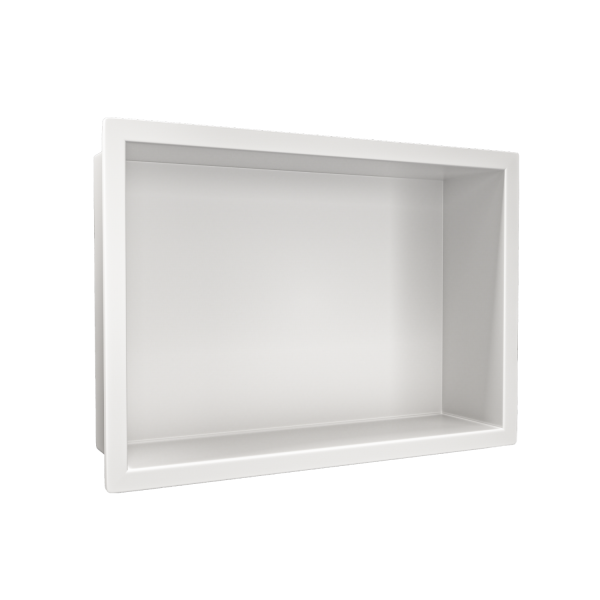 Półka wnękowa ze stali nierdzewnej biała 30x20x10 cm WALL-BOX ONE White