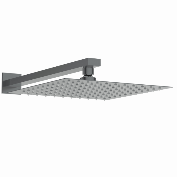 Deszczownica prysznicowa nowoczesny design stal nierdzewna CIEMNOSZARA KWADRATOWA