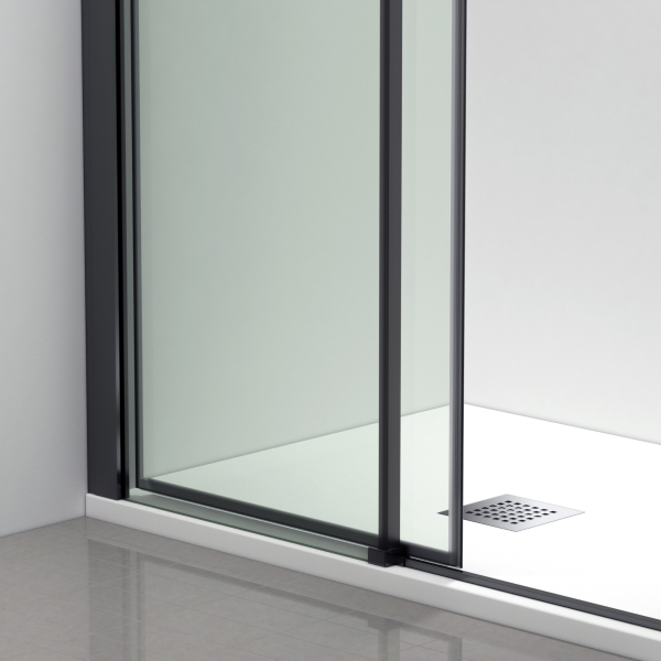 Kabina prysznicowa rozsuwana Rio - BLACK 80x90 cm