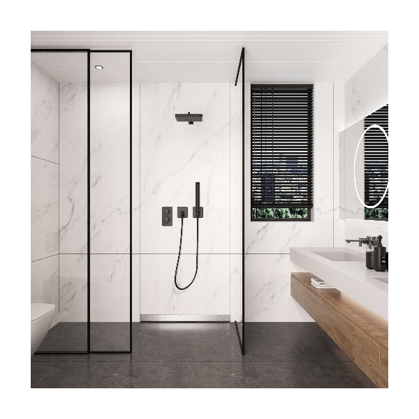 Odpływ liniowy ścienny 60 cm dwustronny chrom W-Drain NEXT 2w1