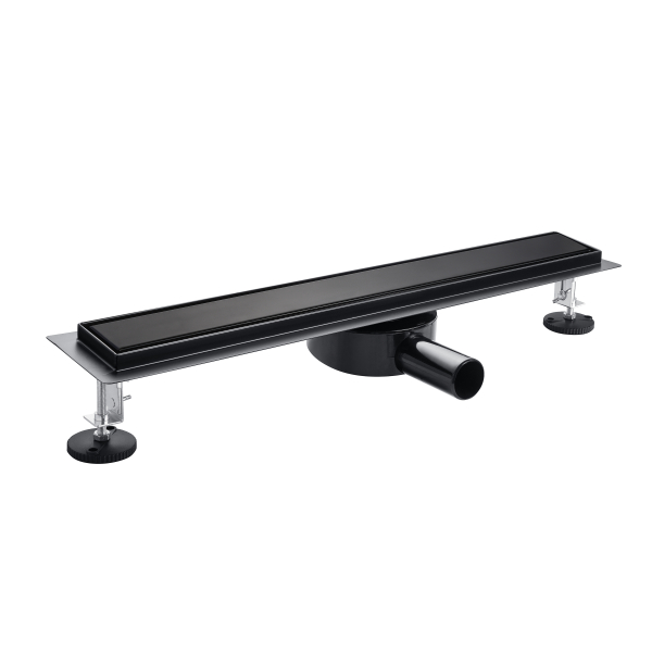 Odpływ liniowy z obrotowym syfonem czarny 80 cm BASIC 360 Drain Black