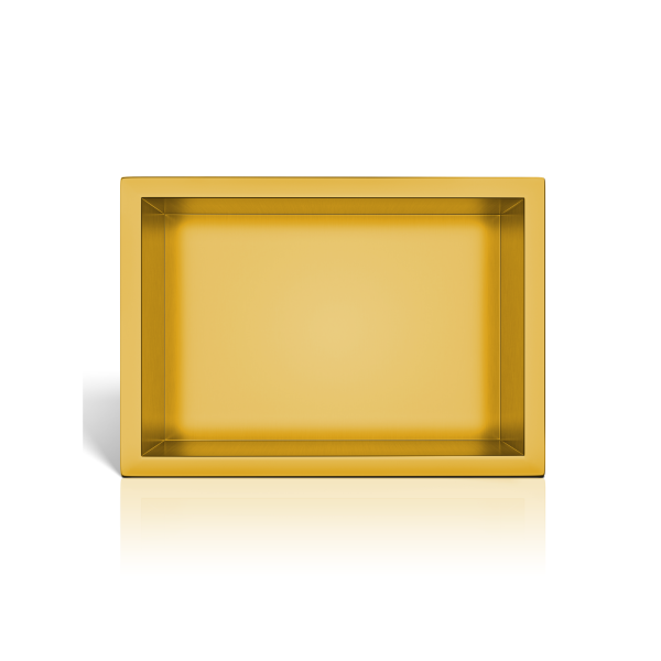 Półka wnękowa ze stali nierdzewnej złota 30x20x10 cm WALL-BOX ONE Gold