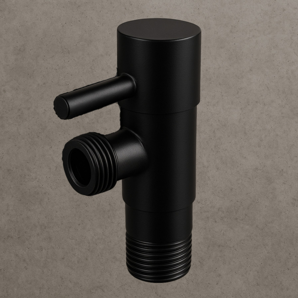 Zawór kątowy z głowicą ceramiczną model 1 BLACK 1/2 x 3/8