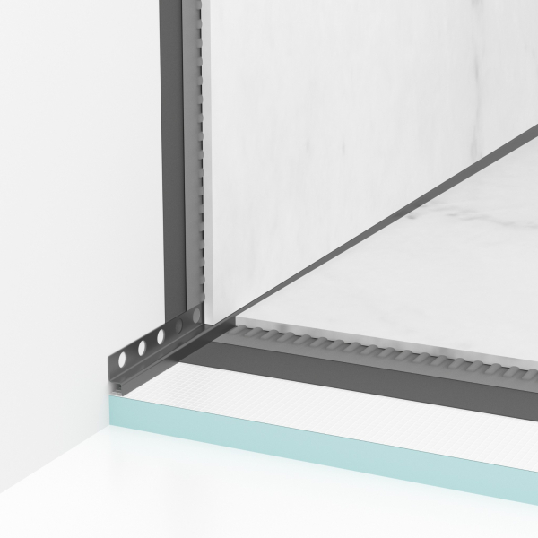 Listwa spadkowa przyścienna lewa 120 cm Ciemnoszara