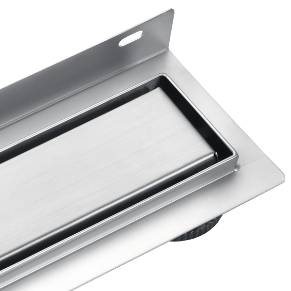 Odpływ liniowy przyścienny ścienny Inox srebrny 60 cm BASIC