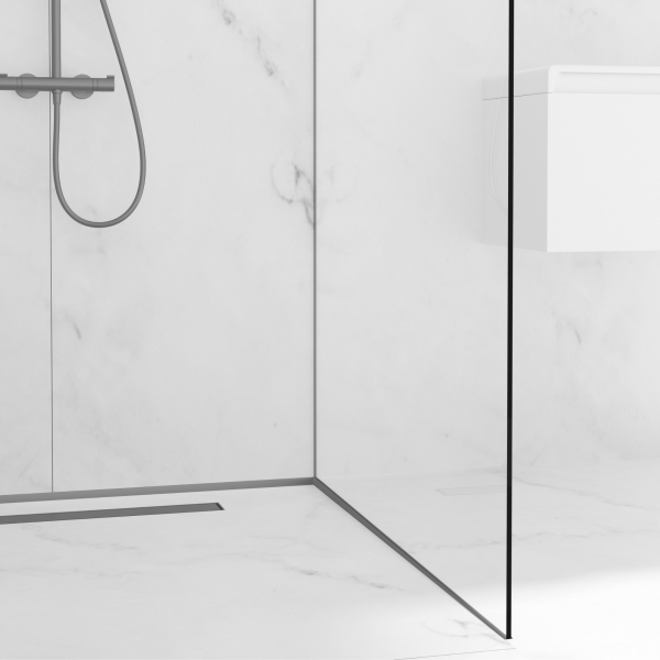 Listwa spadkowa podłogowa prawa 120 cm Ciemnoszara