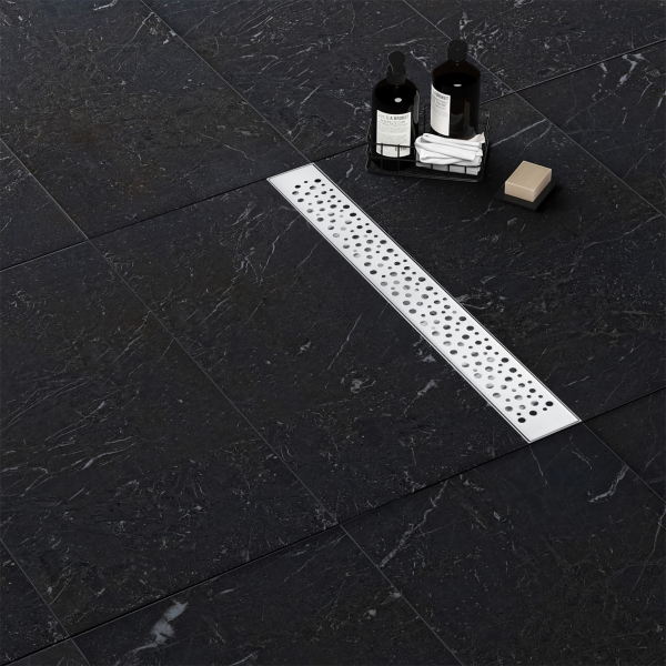 Maskownica dekoracyjna do odpływu liniowego Bubbles 80 cm BASIC Decor Inox