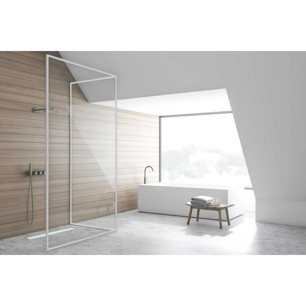 Odpływ liniowy 100 cm ze szklanym panelem Milky G-Drain Next