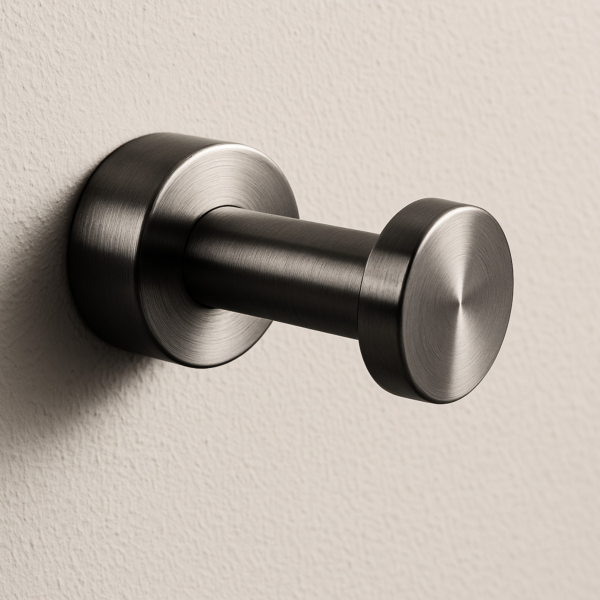 WIESZAK ŁAZIENKOWY HACZYK DO ŁAZIENKI NA RĘCZNIKI QUBE model 3 CIEMNOSZARY