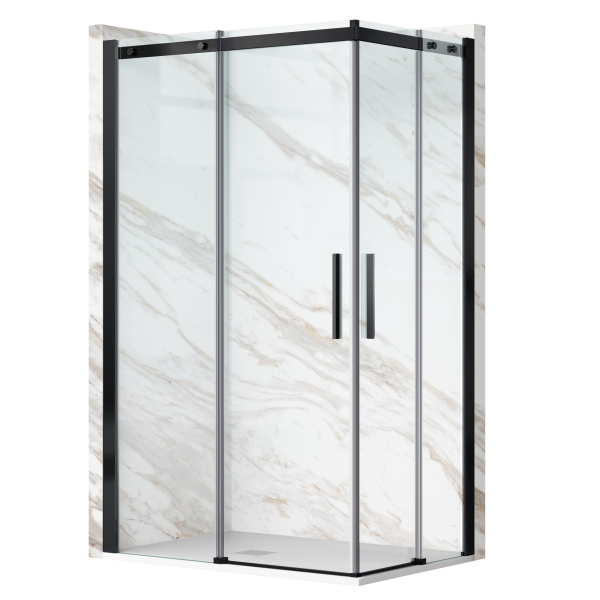 Kabina prysznicowa rozsuwana Rio - BLACK 90x100 cm