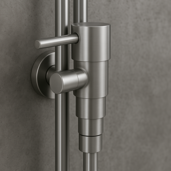 Zawór kątowy z głowicą ceramiczną model 1 INOX 1/2 x 3/8