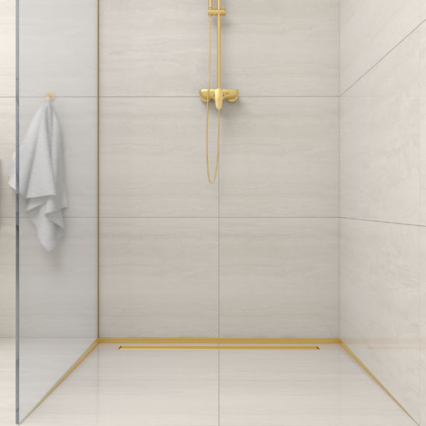 Listwa spadkowa podłogowa lewa 120 cm złota