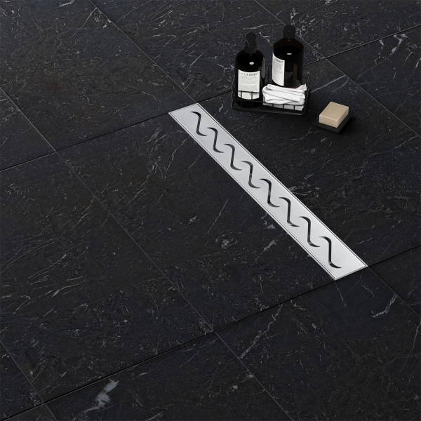 Maskownica dekoracyjna do odpływu liniowego S 80 cm BASIC Decor Inox