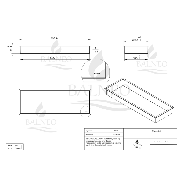 Półka pojedyncza łazienkowa pod prysznic biała 90x30x10 cm