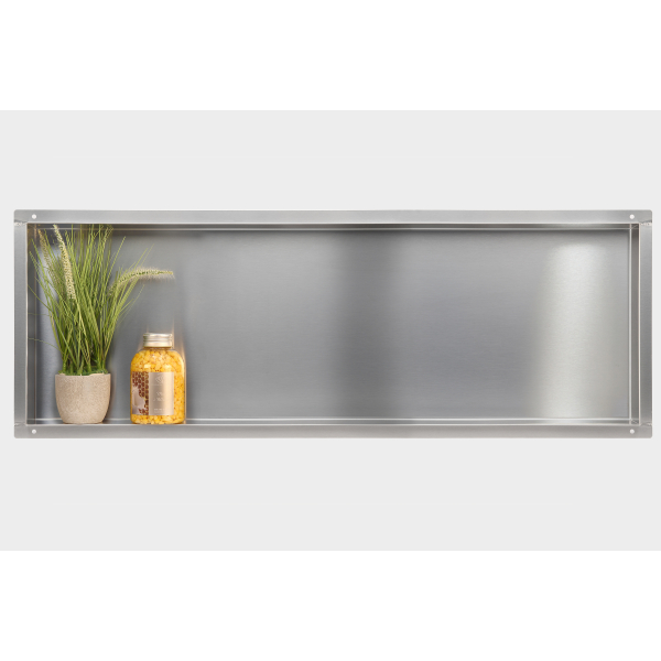 Półka wnękowa bezramkowa INOX 90x30x10 cm WALL-BOX NO RIM
