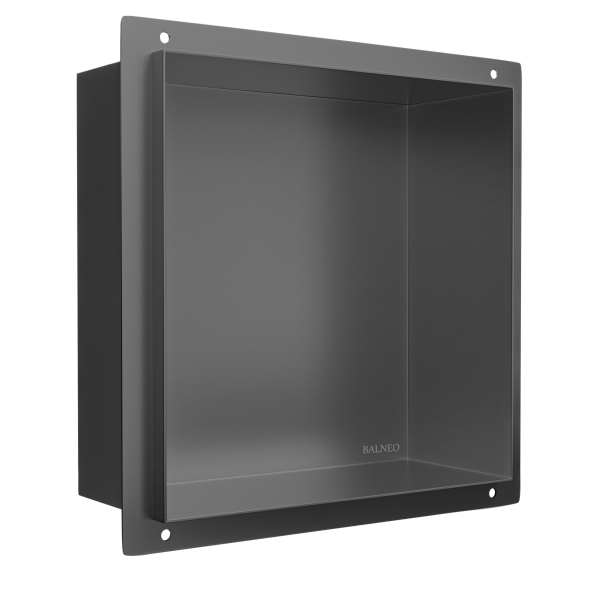 Półka wnękowa bezramkowa Ciemnoszara 30x30x10 cm WALL-BOX NO RIM