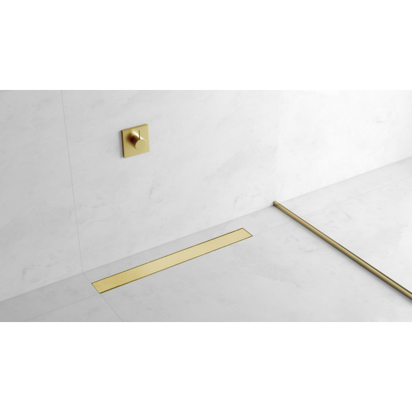 Odpływ liniowy łazienkowy złoty 70 cm BASIC Drain Gold