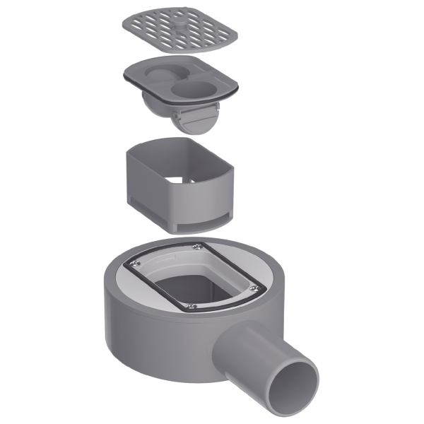 Odpływ liniowy z obrotowym syfonem stal 90 cm BASIC 360 Drain Inox