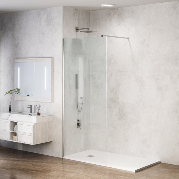 Ścianka prysznicowa Beira 80 x 200 cm transparentna 8 mm chrom