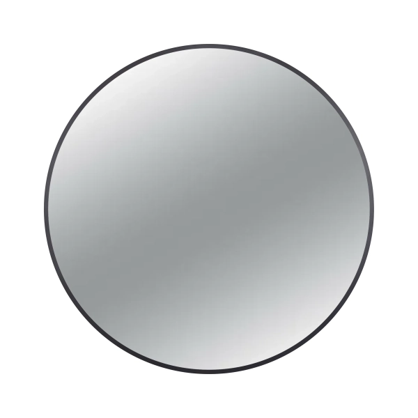 Lustro niepodświetlane okrągłe CORINA 100 cm Czarny kolor rama aluminiowa