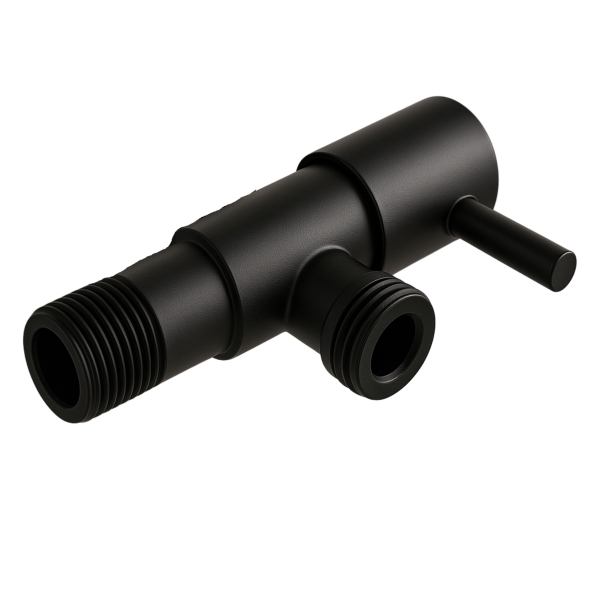 Zawór kątowy z głowicą ceramiczną model 1 BLACK 1/2 x 3/8