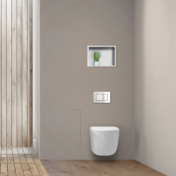 Schowek na szczotkę WC (Pod płytkę) 53,2 x 23,2 x 15 cm