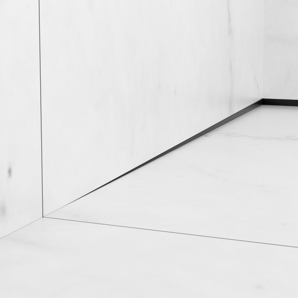 Listwa spadkowa przyścienna lewa 170 cm czarna