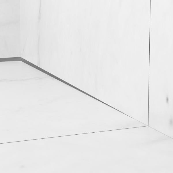 Listwa spadkowa podłogowa prawa łazienkowa prysznicowa 170 cm Ciemnoszara