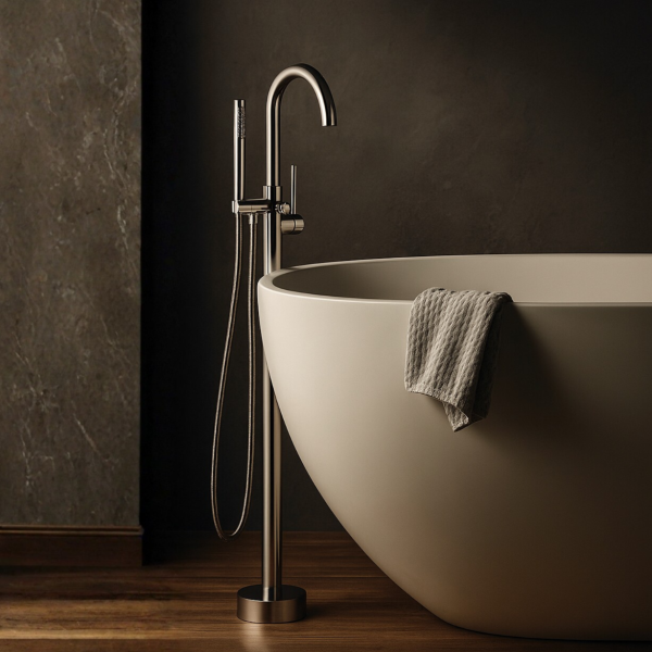 Bateria wannowa wolnostojąca luksusowa KOLOR CHROM