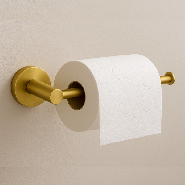 Uchwyt na papier toaletowy ścienny Złoty