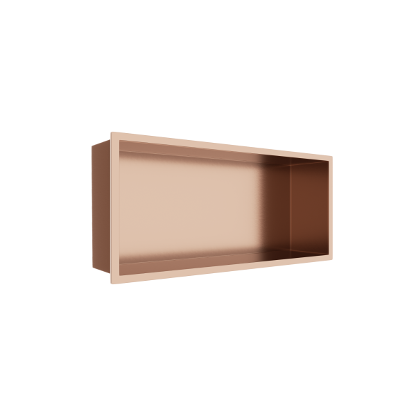 Półka wnękowa ze stali nierdzewnej miedziana 45x20x10 cm WALL-BOX Copper Gold