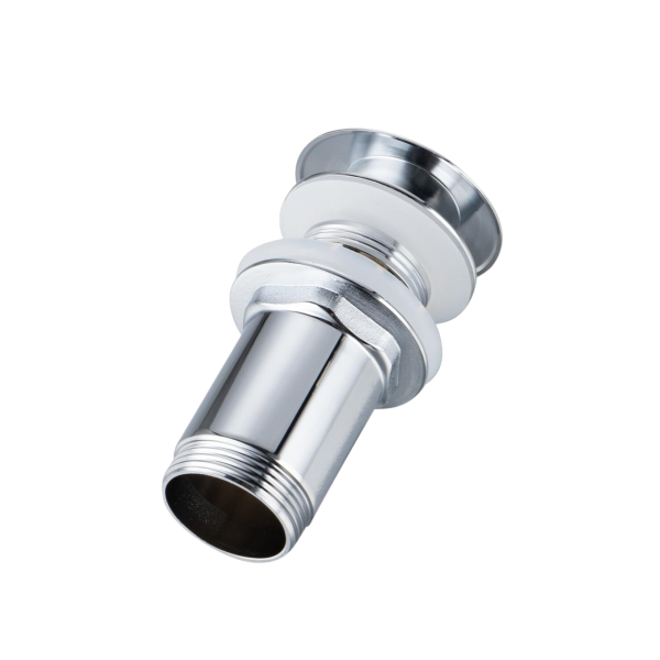 Korek umywalkowy mosiężny Klik Klak z przelewem Chrom model 3