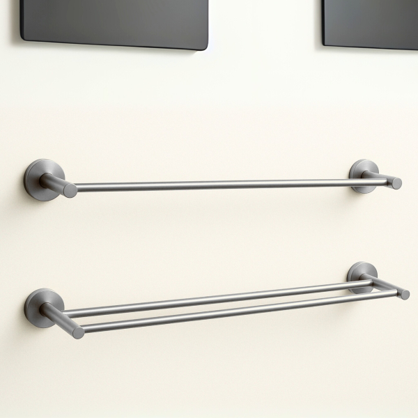 WIESZAK ŁAZIENKOWY DO ŁAZIENKI NA RĘCZNIKI QUBE model 2 - INOX