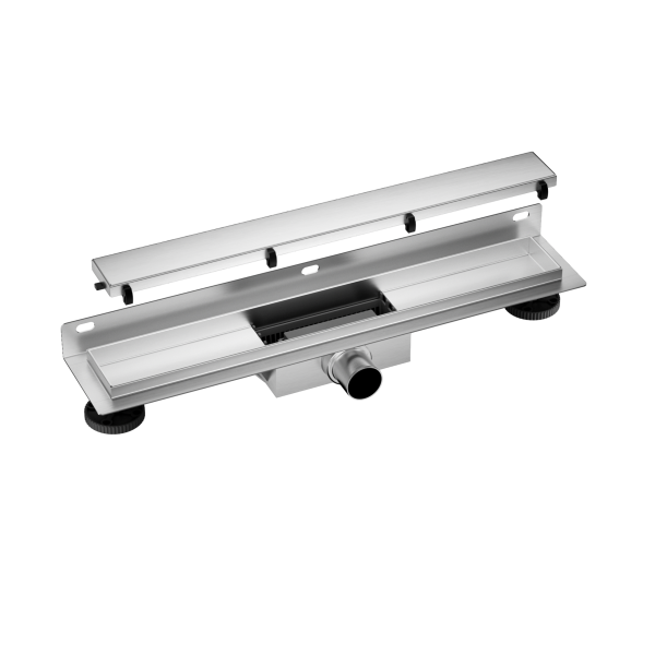 Odpływ liniowy przyścienny ścienny Inox srebrny NEXT - 50 cm