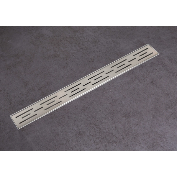 Odpływ liniowy 80 cm dekoracyjny chrom Decor Next Stripes
