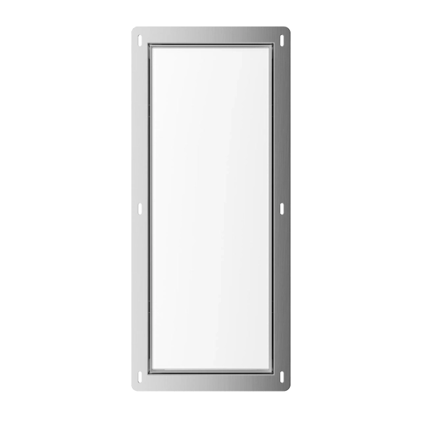 Schowek na szczotkę WC "S" LEWY - Białe szkło 53,2 x 23,2 x 15 cm