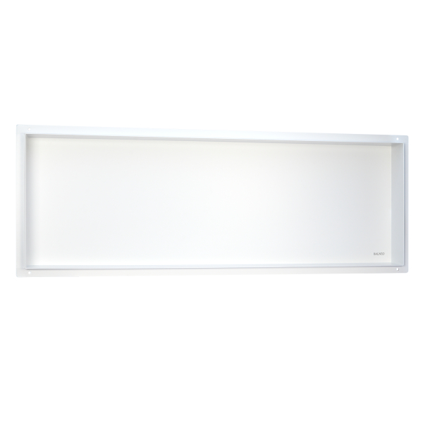 Półka wnękowa łazienkowa prysznicowa bezramkowa biała 90x30x10 cm