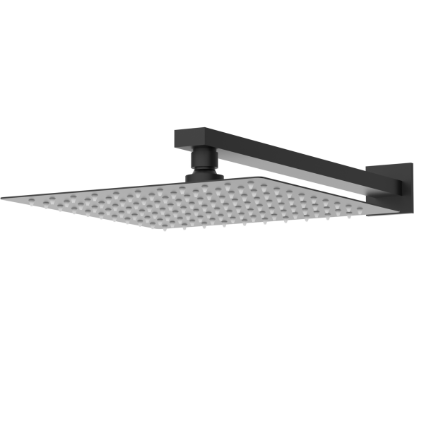 Deszczownica prysznicowa nowoczesny design stal nierdzewna CZARNY KWADRATOWA