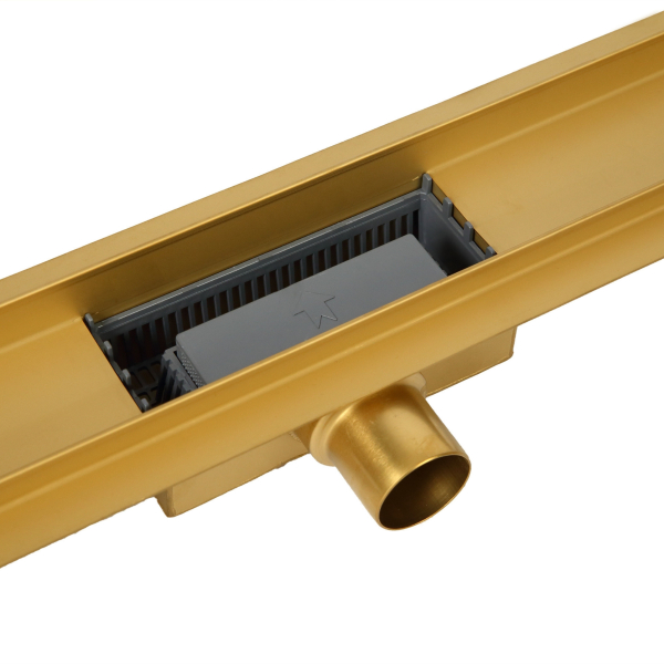 Odpływ liniowy 80 cm dwustronny lustrzane złoto Duplex Next 2w1