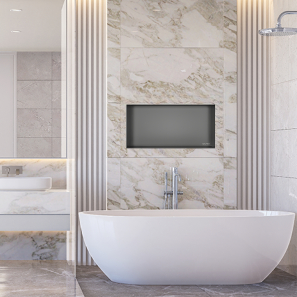 Półka wnękowa bezramkowa Ciemnoszara 60x30x10 cm WALL-BOX NO RIM