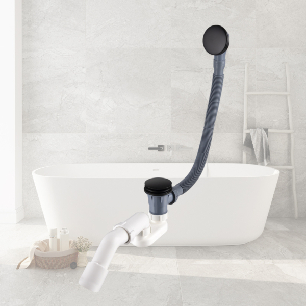 Syfon wannowy czarny Black- model 2