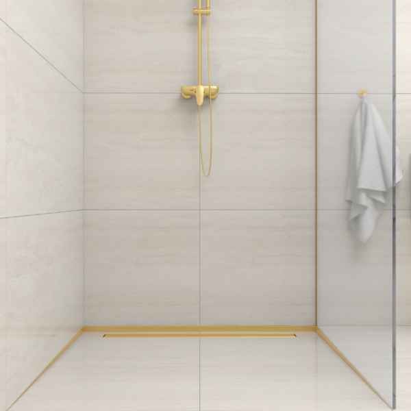 Listwa spadkowa do szkła prawa 120 cm złota