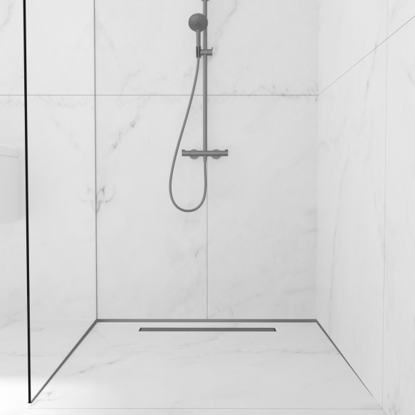 Listwa spadkowa do szkła lewa 120 cm Ciemnoszara